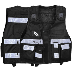 2024 personalizado mejor diseño de alta visibilidad cremallera frontal chaleco de seguridad reflectante medio transpirable chalecos de seguridad para hombres - Product Image 2