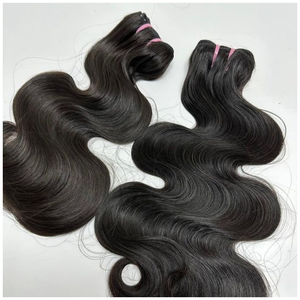 Cheveux humains de qualité supérieure, indiens, Remy, ondulés, double trame, tirés à la main, aspect naturel - Product Image 2