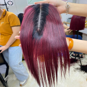 <b>Burgundy</b> Human Hair Hair Bundle Extension Raw Indian Remy Natural Vendor DHL <b>Top</b> Style Wave Color Double Weight Material Silky - Product Image 4