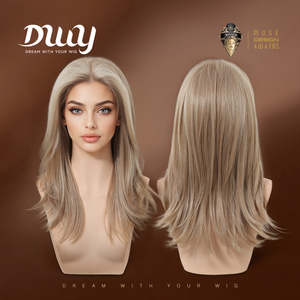 Isolde Lace Front Free Part Synthetic <b>Wig</b> 13x4 Mid-Length Straight Blonde Glueless for Ladies High Quality DWY NEW DWY <b>Wig</b> - Product Image 4