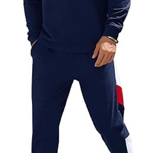 Vêtements de sport décontractés pour hommes-Ensemble deux pièces-Pantalon à capuche-Survêtement à capuche de couleur unie pour homme, 100% coton - Product Image 5