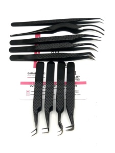 Pince à épiler pour extensions de cils GETUP BROSONS IMPEX en acier inoxydable avec pointe lisse, logo personnalisé, durable et prise en main parfaite, longueur 10 mm - Product Image 6