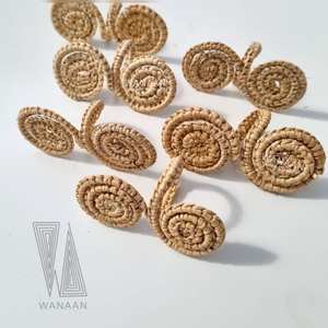 Ronds de serviette en rotin Décor de table en osier Ronds de serviette élégants pour table à manger - Product Image 4