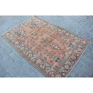 พรมวินเทจสไตล์ตุรกี ขนาด 4.1x6 ฟุต (124x183 ซม.) พรมลายปะติดสีแดง - Product Image 2
