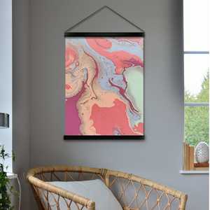 Bandes adhésives noires pour affiches 62 cm (paire) avec cordon de suspension pour décoration murale - Product Image 3