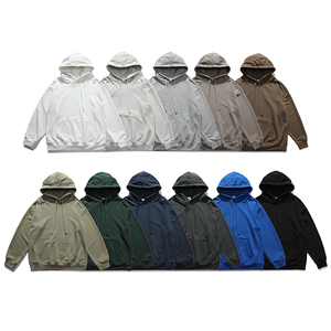 Hoodie Drawstring Cord Baggy Wholesale Black Heavy <b>Weight</b> Pullover Plain 500 Gsm <b>Blank</b> Heavyweight Custom Men's Hoodies - Product Image 3