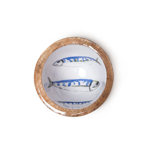 Nouveau bol en bois imprimé décalcomanie et finition peinte Design naturel bol de service décor intérieur Table à manger Design fruits bols - Product Image 4