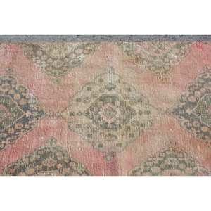 Vintage Red Green Turkish Wool Rug 33' X 12.8' Large Area Rectangle Patchwork Design for Entryway 10mm Latex for Teenagers - Product Image 5