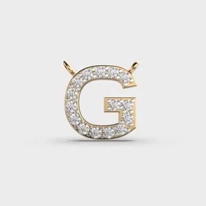 Pendentif en diamant "G" reconnaissant Moissanite Pendentif pour homme Bijoutier Ouvert Véritable dernier Design tendance et unique de l'Inde - Product Image 1