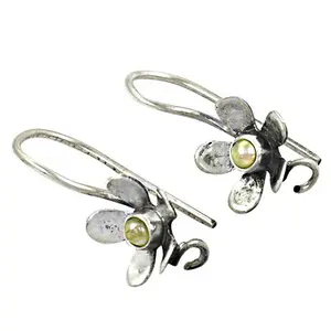 925 <b>Silver</b> Flower Drop <b>Earrings</b> with <b>Pearl</b> Women's Jewelry - Product Image 3