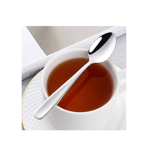 Mini cuillère à dessert à thé en acier inoxydable pour enfants Cuillère à crème glacée à manche court pour les fêtes pour pièces individuelles - Product Image 1