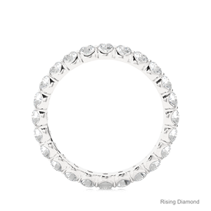 1,09 CTW Round Lab Grown Diamond Full Eternity Set CVD Wedding Band & Rose Gold Anniversary Anillos de regalo - Product Image 6