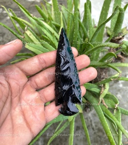 Colección de Cuchillos con Punta de Flecha de Obsidiana Negra Tallados a Mano de Primera Calidad, de 3 a 6.5 Pulgadas, Cuchillas para Rituales, Sanación y Exhibición, Juego de Decoración de Cristal - Product Image 4