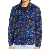 Veste polaire Sherpa bleue épaisse d'hiver pour hommes, bonne qualité, design personnalisé avec col montant, tissu en toile, couleurs personnalisées disponibles