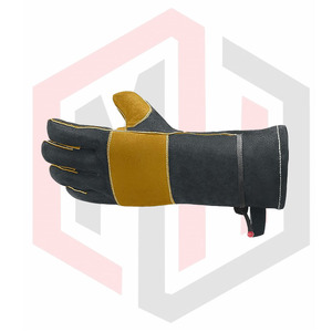 ถุงมือเชื่อมหนังวัวกันด้านบน16นิ้วพร้อมฝ่ามือเสริมและนิ้วหัวแม่มือสำหรับ2025ป้องกันเป็นพิเศษ - Product Image 2