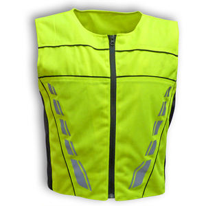 Alta visibilidad personalizada al por mayor 100% poliéster con bolsillo y cremallera reflectante seguridad - Product Image 3