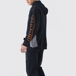 Ensemble de survêtement sportif pour homme, imprimé, 100% coton, écologique, léger, respirant, séchage rapide, antibactérien, logo personnalisé, en molleton - Product Image 3