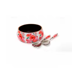 2025 New Eco-Friendly Handmade Wooden Serving <b>Bowls</b> Premium <b>Enameled</b> Finished At Wholesale Price - Product Image 3