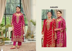 Organza de diseñador con bordado Salwar Suit mujer moda compras en línea a precio mayorista fabricante de Surat - Product Image 3