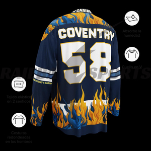 Tenues de hockey sur glace 100 % polyester respirantes et anti-humidité de qualité supérieure, personnalisables en gros pour usines, avec design sur mesure - Product Image 6