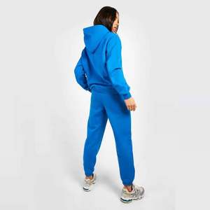 ชุดวิ่งสำหรับสตรีทแวร์แบบไม่มีหมวกสำหรับผู้หญิงใส่ได้ทั้งชายและหญิงโอเวอร์ไซส์ผ้าเทอร์รี่ระบายอากาศได้ดีแห้งเร็ว - Product Image 5