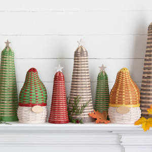 2024 nueva colección de tendencia caliente de mimbre madera dura decoración de árbol de Navidad accesorios encantadores decoración Vacaciones de Navidad - Product Image 6