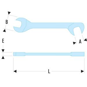 ประแจปากตายแบบเปิด Facom Metric Midget ขนาด 15 และ 75 แบบมีข้อต่อ - Product Image 2
