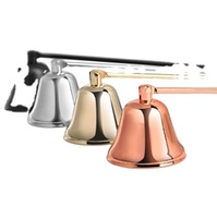 Accessoires de luxe en acier inoxydable pour bougies : Coupe-mèche, éteignoir cloche et coupe-bougie sans fumée personnalisés pour un soin élégant des bougies