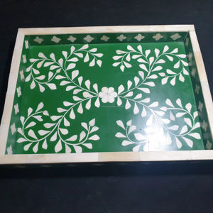 Plateau de service rectangulaire en bois d'acacia créatif de qualité supérieure - Product Image 1