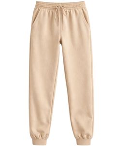 Conjunto de Sudadera con Capucha y Pantalones Deportivos Beige Personalizado para Mujer, Sudadera de Forro Polar con Pantalones a Juego, Ropa Casual de Invierno - Product Image 4