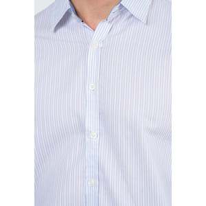 Custom logo <b>Men's</b> JAMIR <b>Striped</b> Casual <b>Shirt</b> Full <b>Sleeves</b> 100% Cotton Anti-Wrinkle Poplin/Woven/Oxford Fabric Size XL for Autumn - Product Image 3
