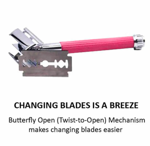 Rasoir de sécurité à barre oblique, rasoir de sécurité à double tranchant, rasoir de sécurité professionnel pour poteau de barbier Rasoir lourd par ANAAIF - Product Image 6