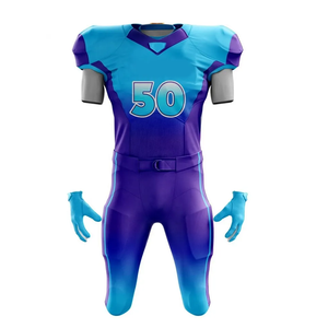 Ropa deportiva Spandex Poliéster Uniformes ligeros de fútbol americano Nombre del equipo personalizado Número Conjuntos de uniformes deportivos - Product Image 5