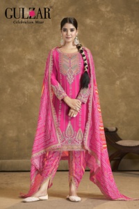 Trajes de diseñador estilo Dhoti Salwar Kameez tela de Chinon completamente cosida con trabajo de bordado elegante para mujeres y niñas - Product Image 6