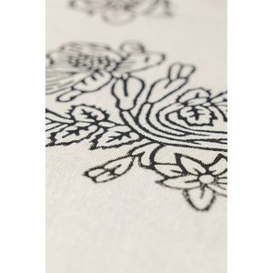 100% Organic Raw Cotton Classic ROSEHAN <b>Tablecloth</b> Magnolia Hand Printed Floral Eco-Friendly Dining Cover 155x155 for Home Use - Product Image 6