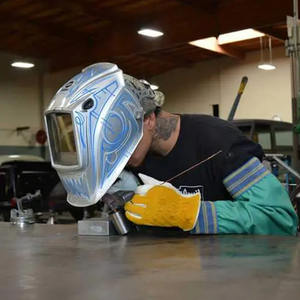 Gants de sécurité à grains fendus en cuir de vachette de qualité supérieure professionnels Protection des mains de l'index sans couture Gants résistants à la chaleur - Product Image 5