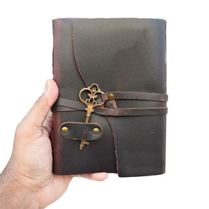 Handmade tùy chỉnh cổ điển A4 Kích thước da thật Tạp Chí 100 sheets Máy Tính Xách Tay Cá Nhân Bìa cứng phong cách tay-ràng buộc máy tính xách tay thực - Product Image 5