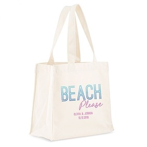 Wholesale 2024 Summer Customized Printed Large Canvas Beach <b>Bags</b> Lady Beach Shopping <b>Tote</b> <b>Bag</b> Letter <b>Zipper</b> Closure Travel <b>Bag</b> - Product Image 5