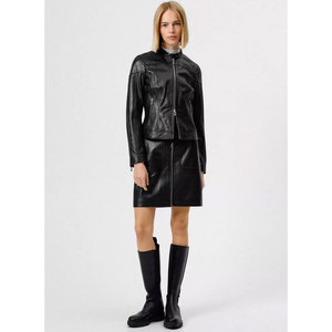 Recién llegado, chaquetas de cuero transpirables para mujer, chaqueta de cuero tejida personalizada a la moda acabada en gran cantidad a la venta - Product Image 2