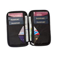 Porte-documents avec Logo personnalisé de luxe, couverture de passeport en cuir véritable à fermeture éclair