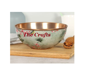 ชามทองแดงบริสุทธิ์สำหรับเสิร์ฟขนมชามสลัดทรงกลม - Product Image 6