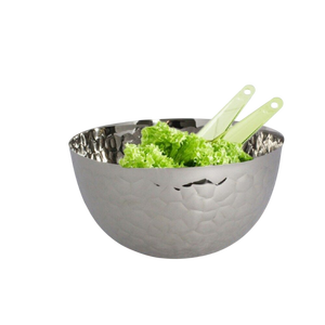 <b>Set</b> <b>Of</b> 2 Decorative Round Shape Fruit <b>Bowl</b> Home and Hotels Serving Metal <b>Bowl</b> Silver Polished Handmade Salad <b>Bowls</b> - Product Image 6