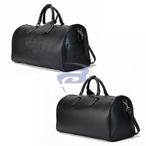 Alfa |   Kapa |   Bolsa de Viaje Alpha Sorority Personalizada, de Cuero PU Negro, Poliéster, con Cierre, Ligera, para Gimnasio, Fin de Semana - Product Image 1