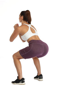 Shorts de sport décontractés pour femmes, collection été 2025, 100 % coton peigné, taille haute, en tissu éponge respirant, style streetwear - Product Image 6