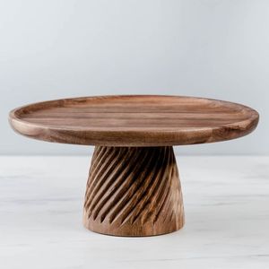 Soporte para Pastel de Madera Clásico Hecho a Mano, Perfecto para Reuniones Familiares y Celebraciones - Product Image 5