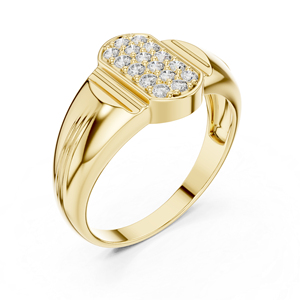 Bague en or blanc 14 carats avec diamant rond de laboratoire pour femmes |   Vêtements de tous les jours |   Nouveau diamant cultivé - Product Image 3
