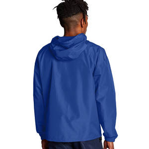 Veste de pluie à fermeture éclair rayée pour homme |   Sweat à capuche imperméable écologique bleu royal |   Vêtements de sport d'extérieur légers et à séchage rapide - Product Image 4