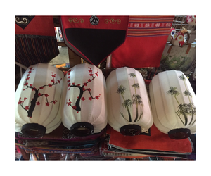 Hoi an Silk <b>Lantern</b> for Indoor Hanging Decoration - Vietnamese Silk <b>Lantern</b> Traditional Hanging <b>Bamboo</b> - Product Image 1