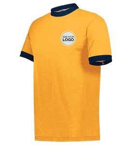 Camisetas Ringer de algodón 5,4 de 100% onzas suaves para hombre en tallas para adultos: camiseta unisex de la talla de la camiseta del - Product Image 3