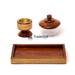 Quemador de incienso de madera decorativo con tapa desmontable Ideal para La Quema tradicional de Bakhoor y el uso diario de Tradebyd - Product Image 3